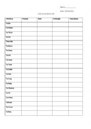 English Worksheet: verb quiz
