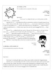 English Worksheet: informal letter