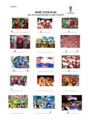 English Worksheet: Waver your flag