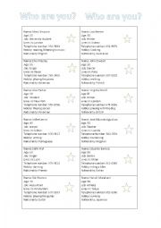 English Worksheet: Set of 46 cards - speaking activity