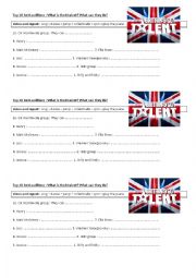 English Worksheet: Britains got talent - Video