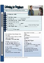 English Worksheet: Listening Activity for Begginers