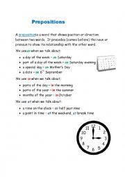 Prepositions In At On