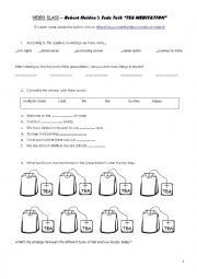 English Worksheet: Tea meditation by Robert Holden