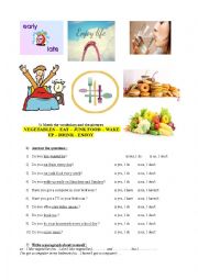 English Worksheet: Routine - Habits