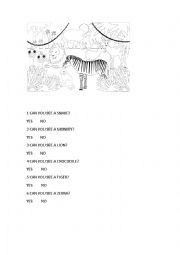 English Worksheet: CAN YOU SEE