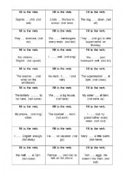 English Worksheet: Boardgame, simple present