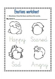 English Worksheet: Emotions