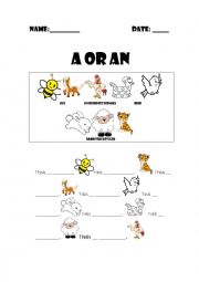 English Worksheet: A or An Exercise
