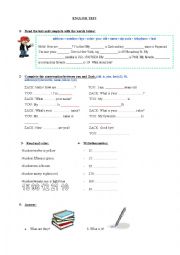 English Worksheet: Personal Information 