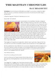 English Worksheet: The Martian Chronicles - Reading