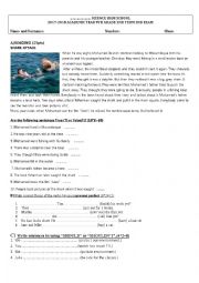 English Worksheet: a page from the 9th grades exam