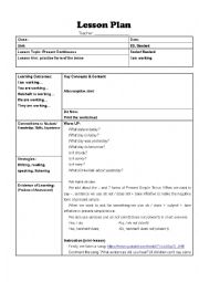 English Worksheet: present continuous