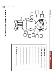 English Worksheet: Parts of body with These are and This is 