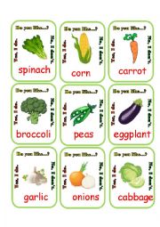 Do You Like Vegetables Go Fish