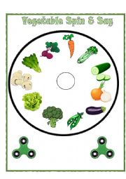 Vegetable Spinner Speaking Activity