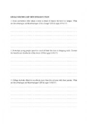 English Worksheet: IELTS Writing - Introduction practice