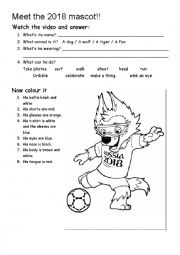 English Worksheet: Meet the mascot