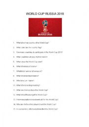 English Worksheet: World Cup 2018