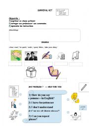 English Worksheet: survival kit
