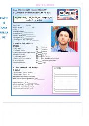 English Worksheet: Catch and release song - Matt Simons