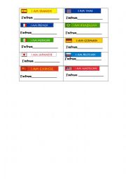 English Worksheet: COUNTRIES AND NATIONALITIES