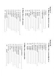 English Worksheet: Word Building