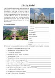 The Taj Mahal video exercise