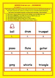 English Worksheet: COLOURING, Vocabulary, 016 ... MUSIC