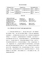 English Worksheet: The verb to have