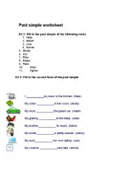 Past simple worksheet