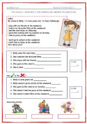 English Worksheet: Summer Fun - Reading 2