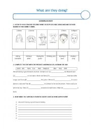 English Worksheet: present continuous