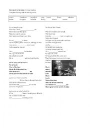 English Worksheet: She used to be mine - song