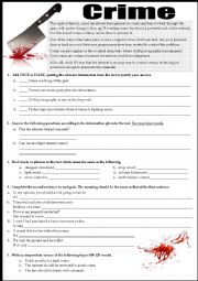 English Worksheet: CRIME 