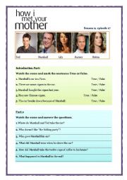 How I Met Your Mother Season 2 Episode 17 Worksheet