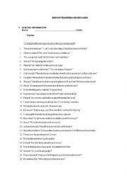 English Worksheet: Reported speech