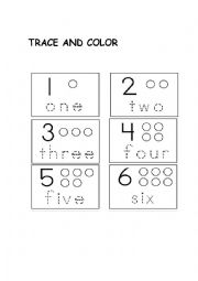 English Worksheet: NUMBERS FOR KIDS