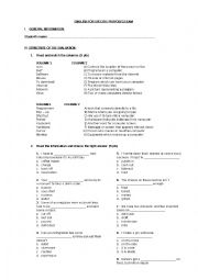 English Worksheet: English for specific purposes