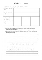 English Worksheet: graffiti video