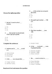 English Worksheet: FAST B1 EXAM