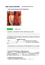 English Worksheet: Indias child brides