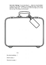 English Worksheet: Suitcase challenge