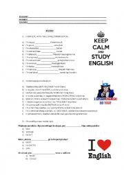 English Worksheet: Review