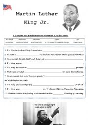 Martin Luther King Jr. gap-filling