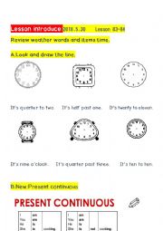 English Worksheet: Present continuous