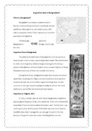 English Worksheet: Argentina fans in Bangladesh