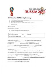 English Worksheet: FIFA World Cup Russia 2018