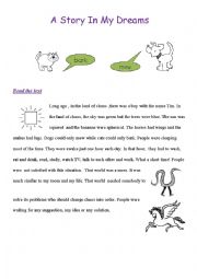 English Worksheet: Reading comprehension test