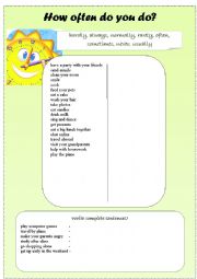 English Worksheet: Adverbs of Frequency